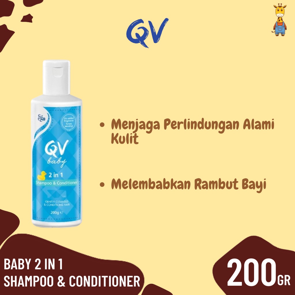 QV Baby 2in1 Shampoo&amp;Conditioner 200gr - Shampo Baby