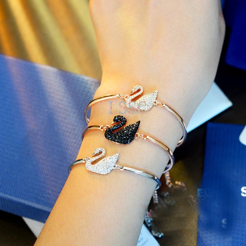 Gelang 2021 Korea Temperamen Fashion Angsa Hias Berlian imitasi Mode Eropa dan Amerika Bangle-8