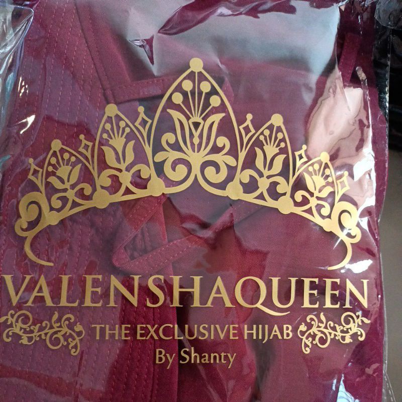 KHIMAR TALI CLARA XL ORIGINAL VALENSHA QUEEN-Maroon