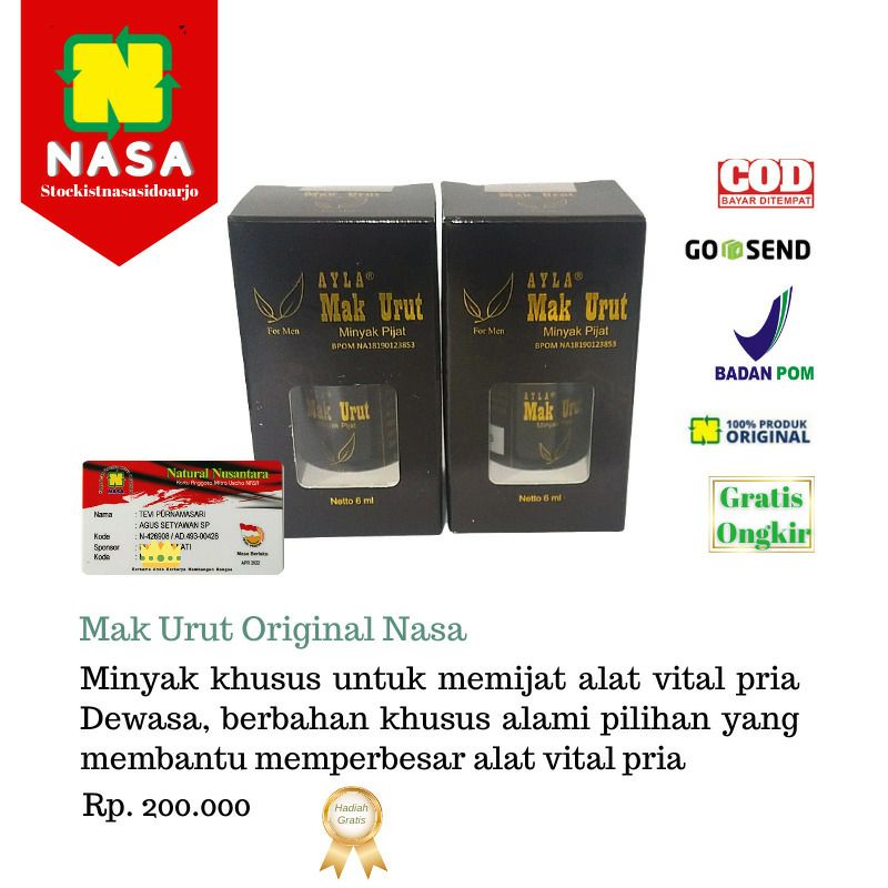 MAK URUT ASLI NASA MINYAK URUT PEMBESAR ALAT VITAL PRIA
