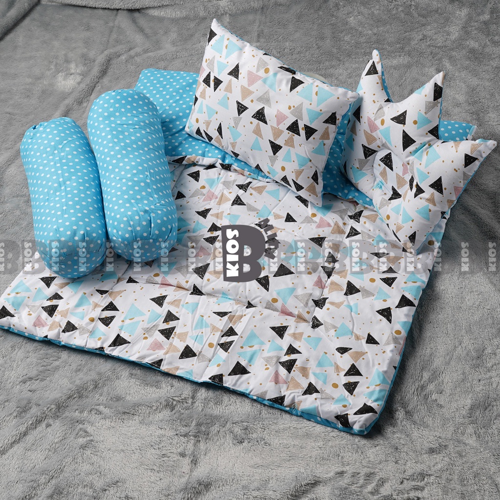 BedCover Set Lengkap (Bedcover, Bantal Guling Bayi,  Bantal Crown Mahkota) Kado bayi lahiran / Bed cover set bayi anak big size premium baby bedding set