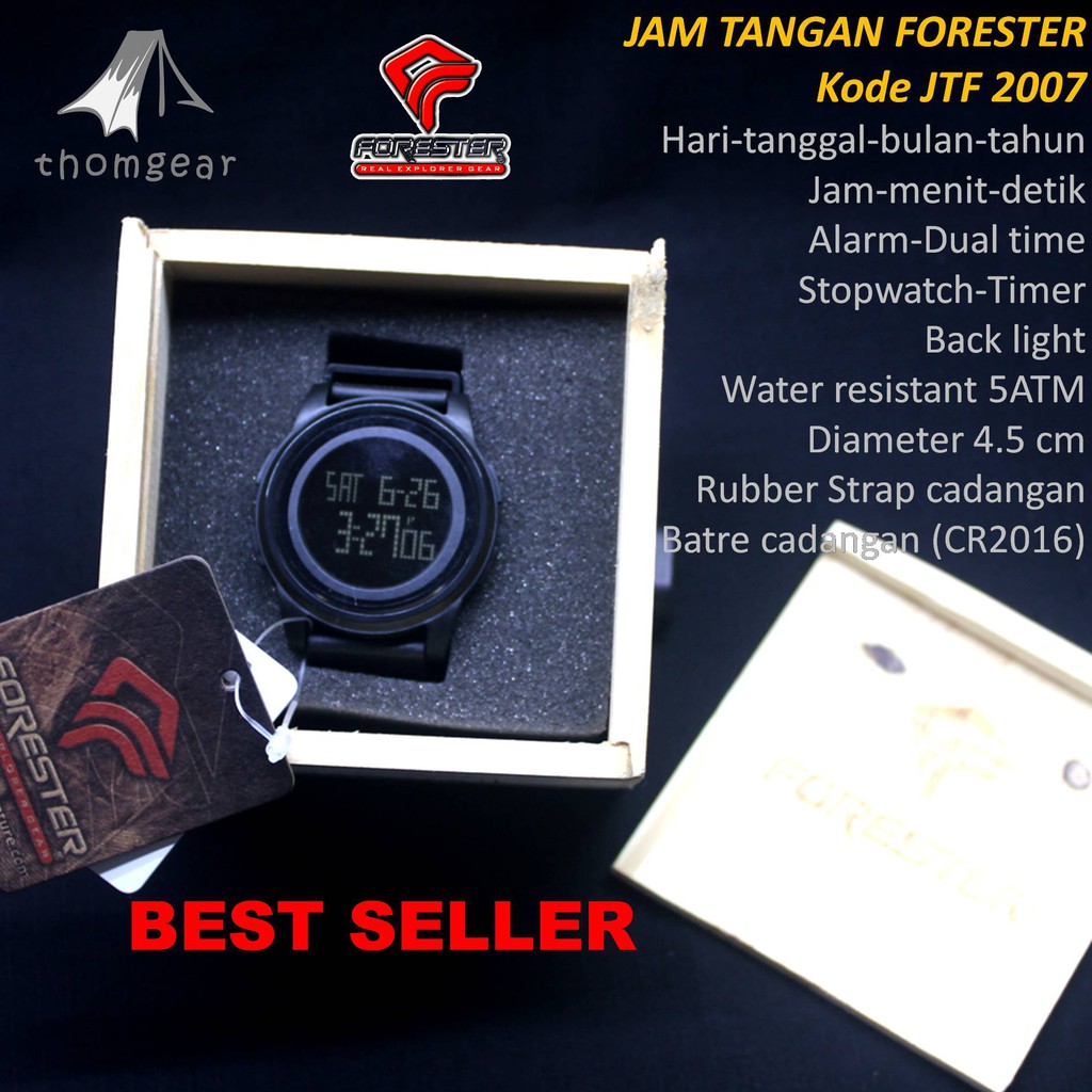 Forester Jtf 2007 Jam Tangan Pria Origial Forester Digital Adventure Sport Outdoor Waterproof Water Resistant Anti Air Pria Cowok Original Ori Terbaru 2022 Free Rubber Strap Cadangan Batre Box Kayu Thomgear Bangakalan Palangkaraya Pare Pare Kebomas