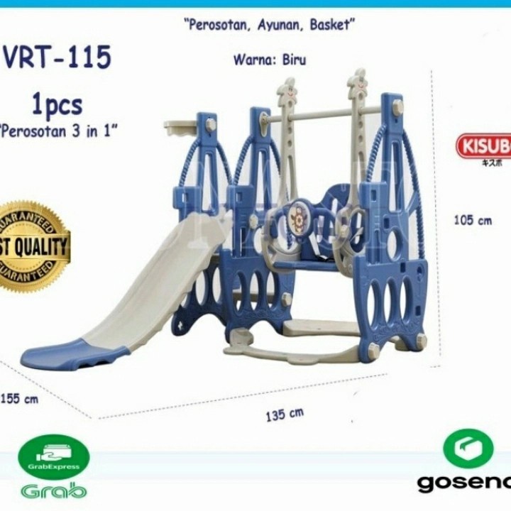 Lucky88toys ⭐⭐⭐⭐⭐Mainan Perosotan Ayunan + Ring Basket + Bola no. VRT-115