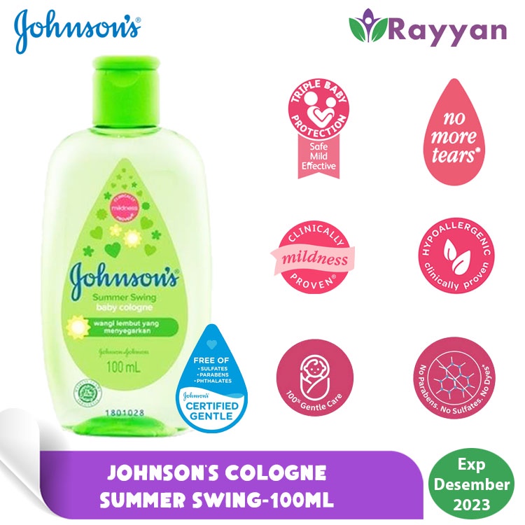 Johnson's Cologne Summer Swing 100 Ml Harum Wangi  | Parfum Bayi Johnson's | Parfum Cologne Bayi