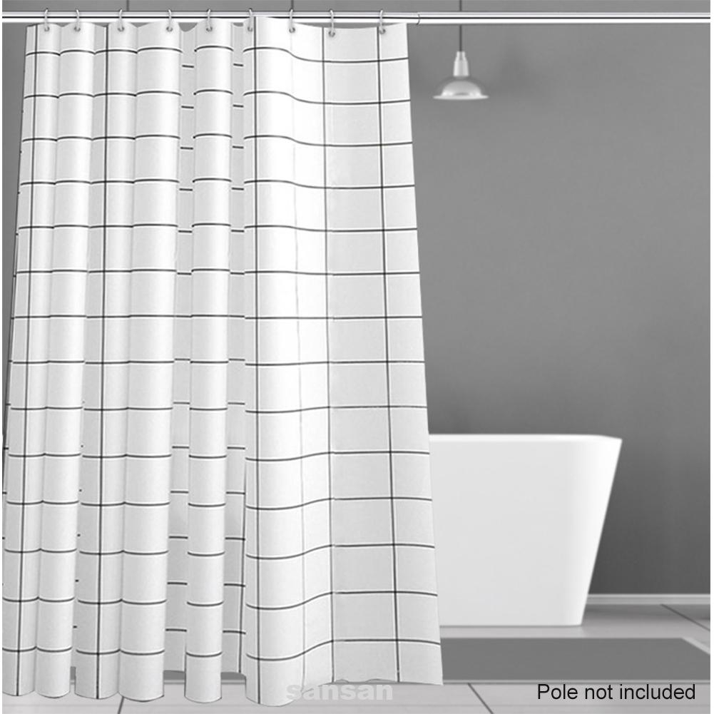 Washable Accessories Hanging Nordic Style Mould Proof Bathroom Decor Black White Grid Shower Curtain Shopee Indonesia