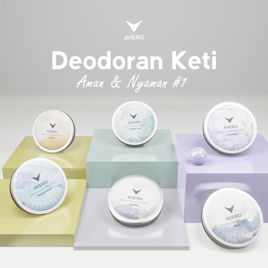 Deodorant Balm Avero Solid Deodoran Ketiak Alami BPOM Tanpa Alkohol &amp; Alumunium Pewangi Ketiak