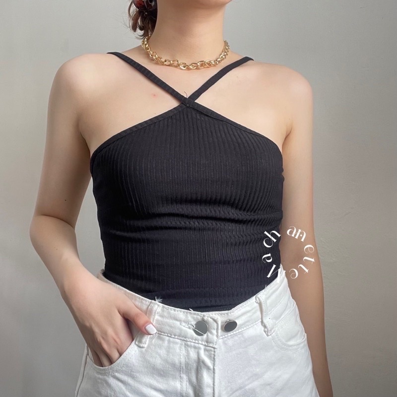 TANK TOP WANITA DEWASA CROP RIB