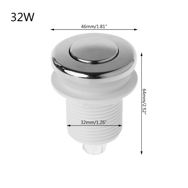 Air Pressure Switch On Off Push Button For Bathtub Garbage Disposal Whirlpool