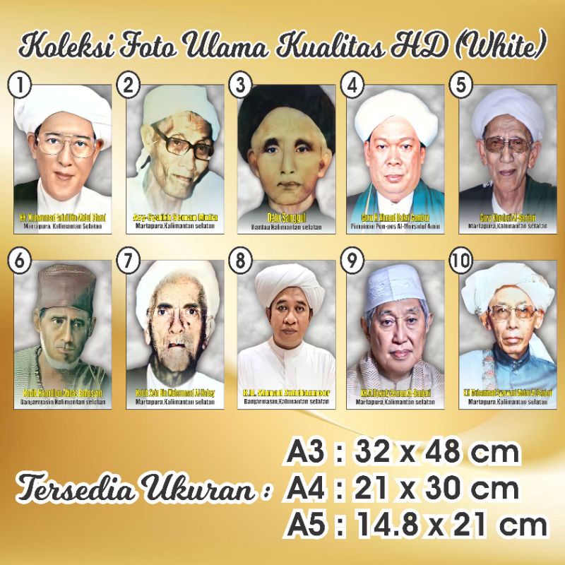 COD/BAYAR DITEMPAT POSTER FOTO ULAMA/HABAIB KUALITAS HD