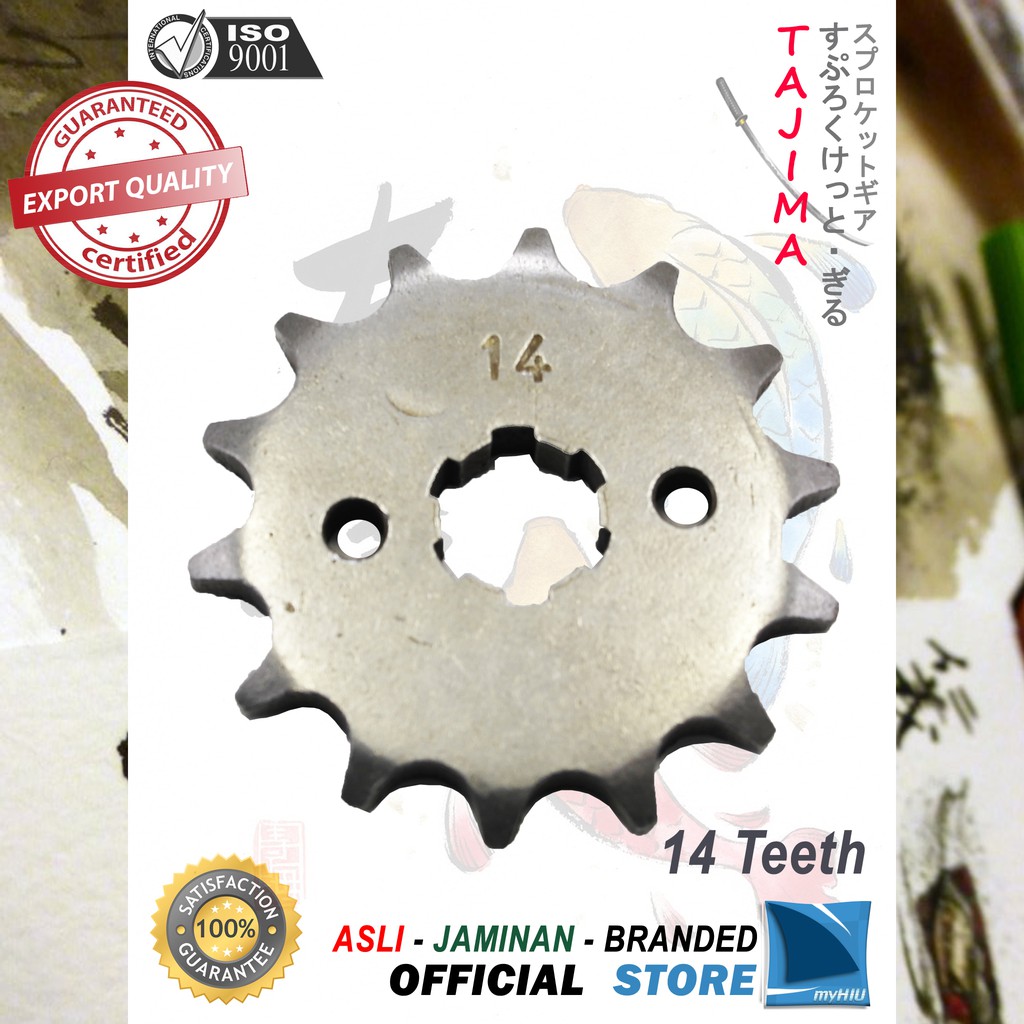 Gigi Tarik 13T ~ 16T HONDA CRF 150L Gir Depan - Front Sprocket Gear TAJIMA-428-14T