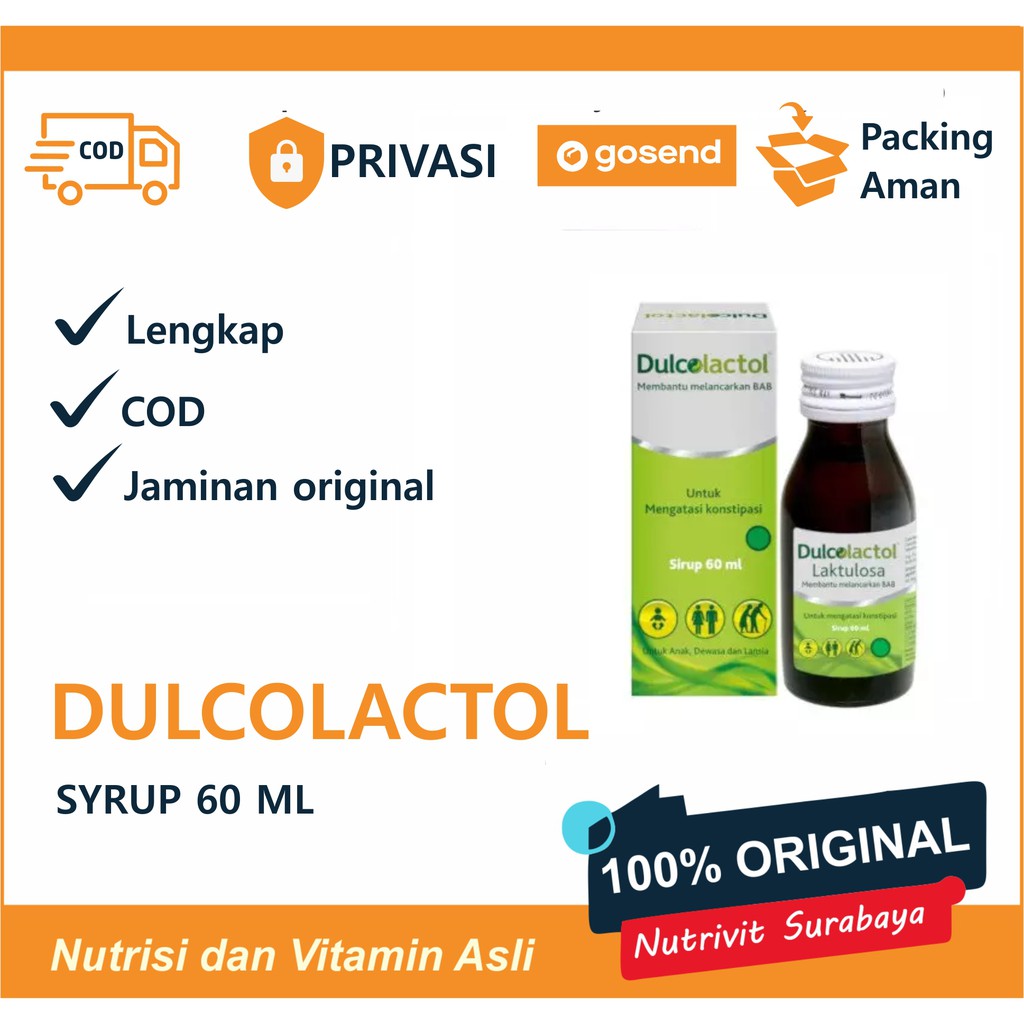 DULCOLACTOL SYRUP 60ML | SUSAH BAB UNTUK BAYI DAN ANAK