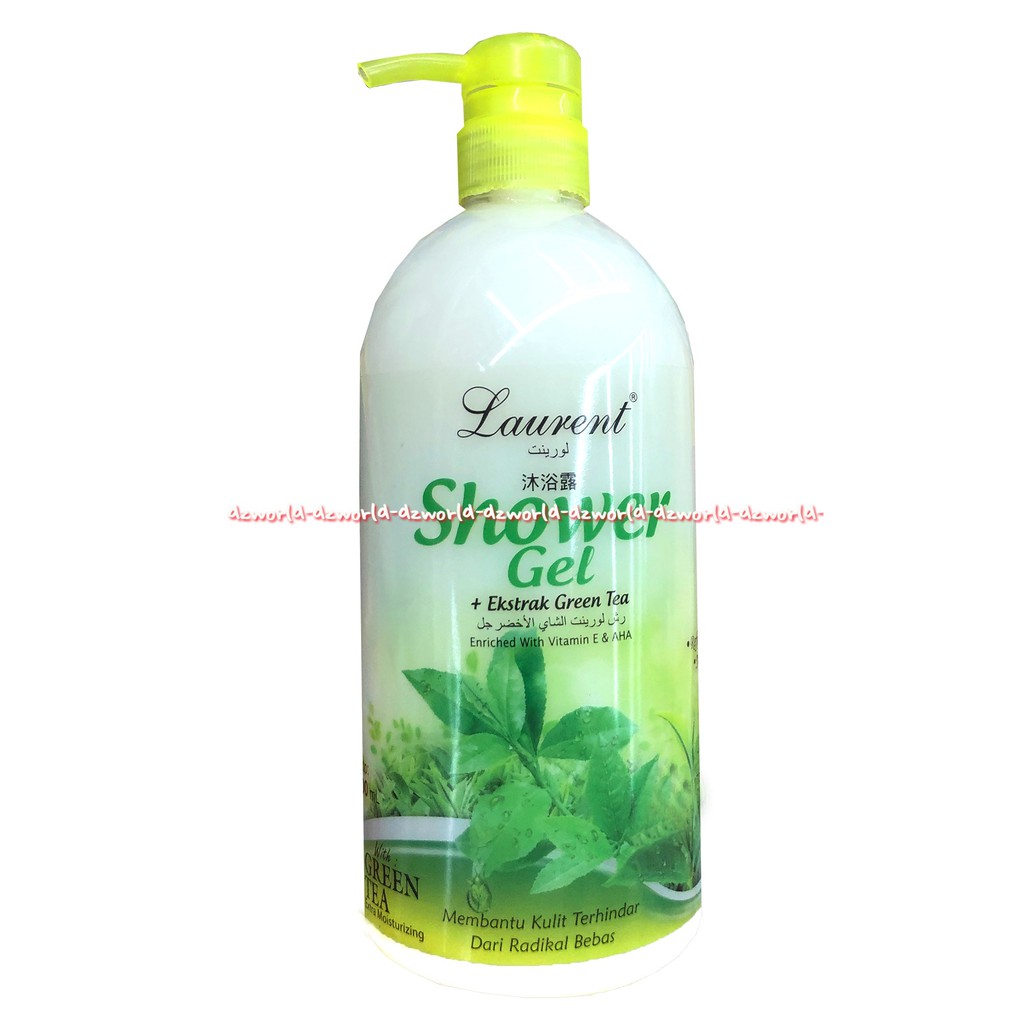 Laurent Shower Gel Ekstrak Green Tea Goats Milk Sabun Mandi Kulit 600ml