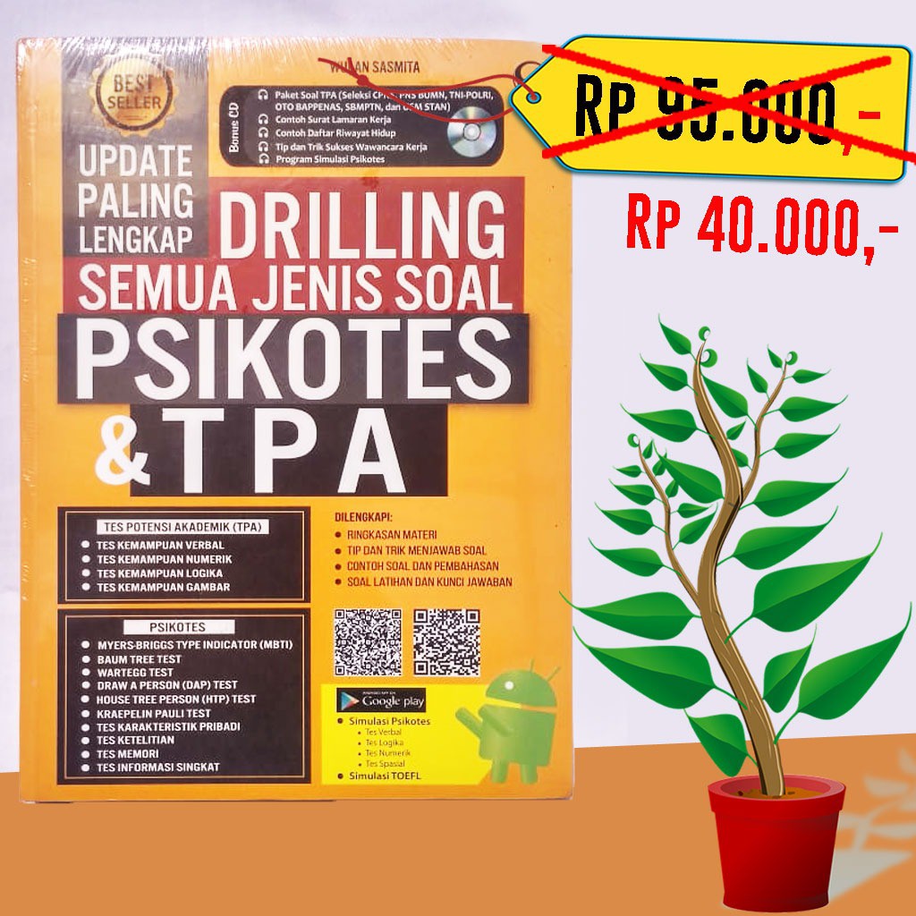 Buku Psikotes Dan Tpa Update Paling Lengkap Drilling Semua Jenis Soal Psikotes Amp Tpa