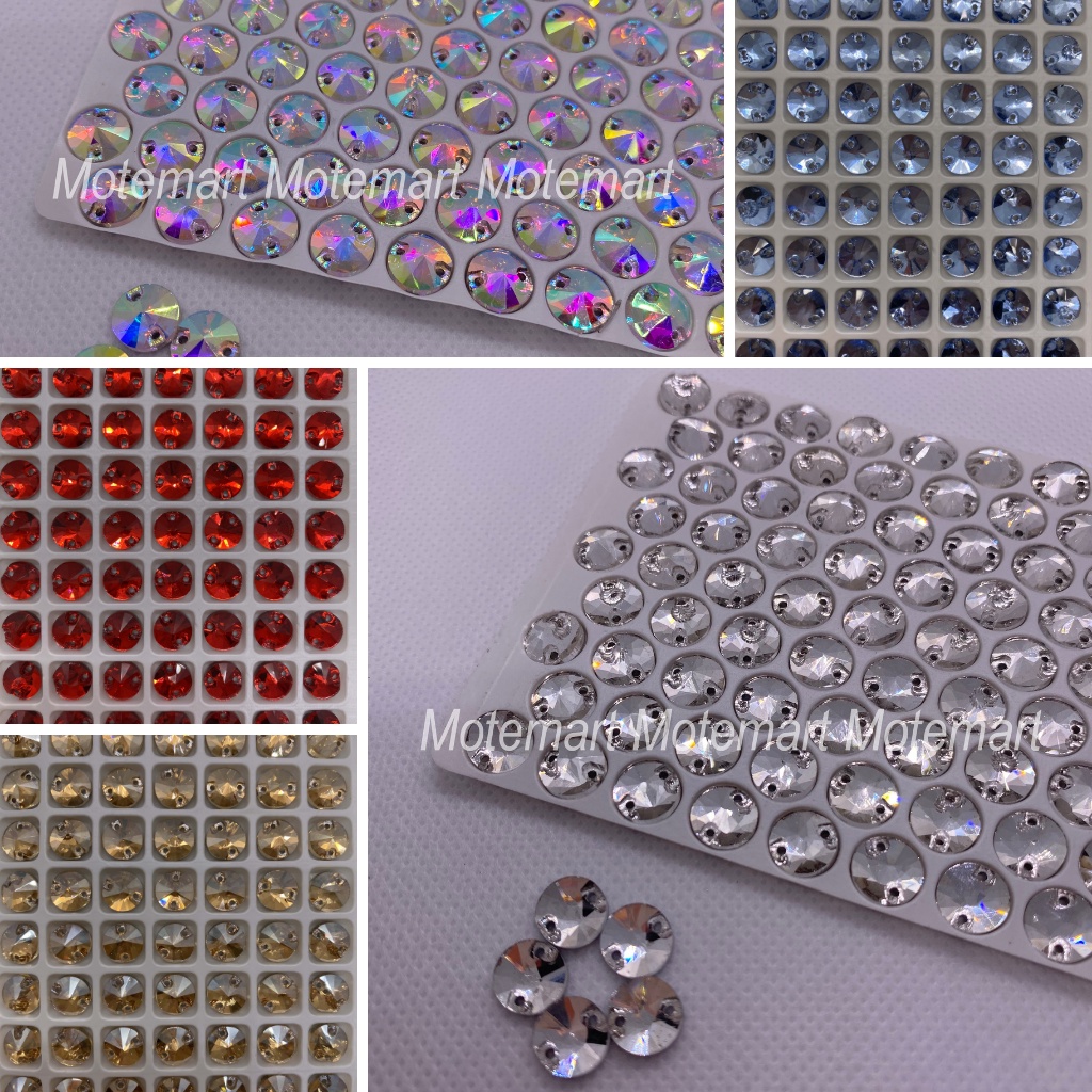 Crystal Kaca Payet / Mote Kristal Kaca Payet / Mote Jahit Bulat