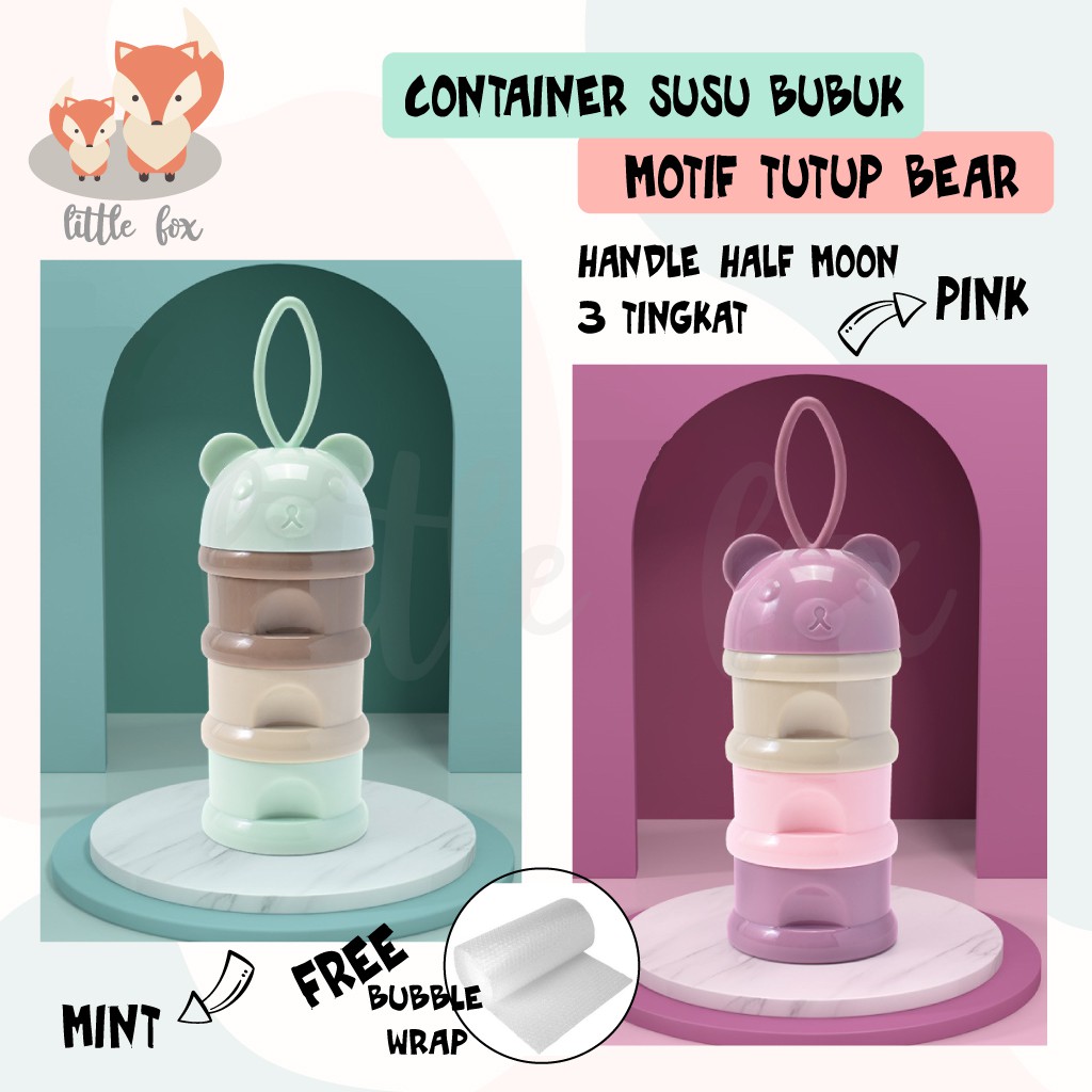 [ IMPORT] TEMPAT SUSU BUBUK DISPENSER KONTAINER 3 &amp; 4 SUSUN SUSU BAYI / CONTAINER SUSU TRAVELING BABY