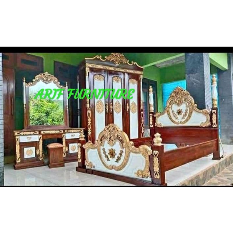 SET KAMAR MODEL CINTA KAYU JATI UKIRAN JEPARA