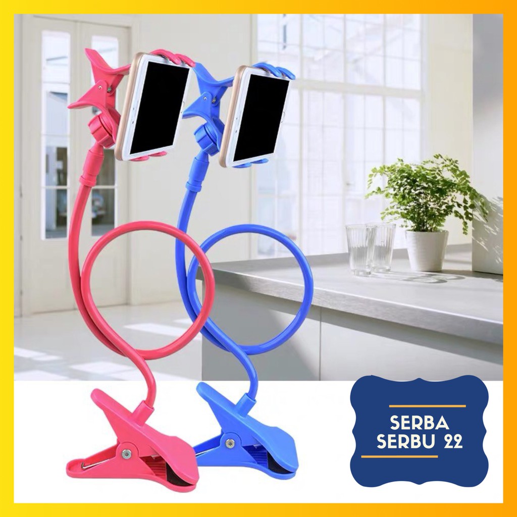 Lazypod Jepit Flexible Holder HP Standing Jepitan Narsis Fleksibel For Smartphone