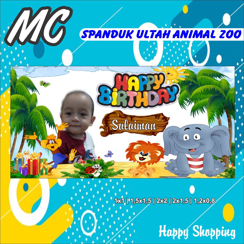 SPANDUK ULANG TAHUN ANIMAL ZOO