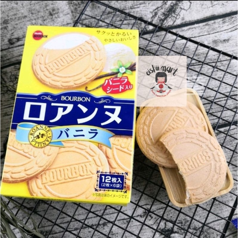 

Bourbon Vanilla Roanne box / biskuit / cemilan / snack / biskuit vanila / camilan / makanan jepang / snack import