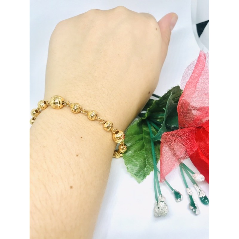 Gelang Tangan Biji Lada Motif Emas Xuping