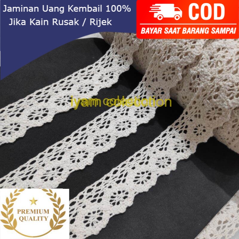 

Renda Rajut full katun isi 10 yard per roll cocok untuk kombinasi gamis mukenah daster / iyam colection / Renda rajut roll murah / Renda rajut meteran / Renda rajut per roll / Renda rajut lebar 10cm / Renda rajut / Renda rajut 5 cm / Renda rajut 2 cm