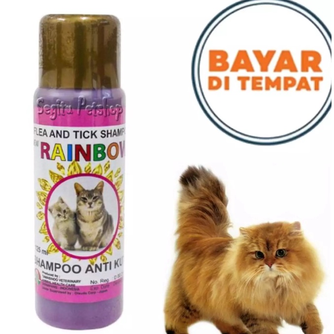 RAINBOW 125 - SAMPO KUTU KUCING SAMPO ANTI JAMUR TIC &amp; FLEA AMPUH