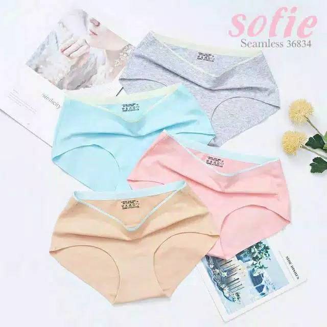 Celana Dalam Brief Wanita dengan Bahan Katun Halus Seamless 33684 SOFIE L/XL / CD Seemless Wanita