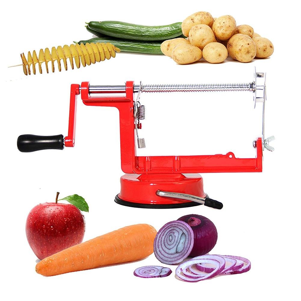 Spiral Potato Slicer Pengiris Pemotong Manual Kentang Peeler Potato Slicer Twisted Potato