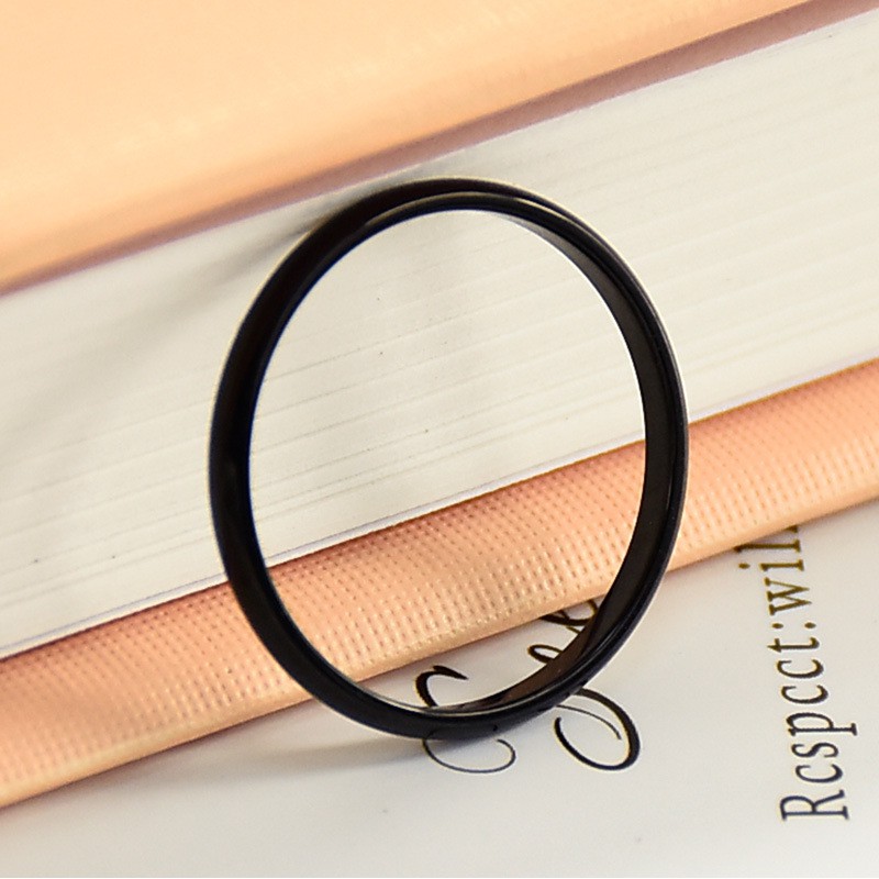 Cincin Pertunangan / Pernikahan Bahan Titanium Steel Lapis Silver Rose Gold
