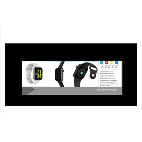 SPC SW34 HITAM SMARTWATCH JAM TANGAN PINTAR HEART RATE SUPPORT ANDROID iOS GARANSI RESMI