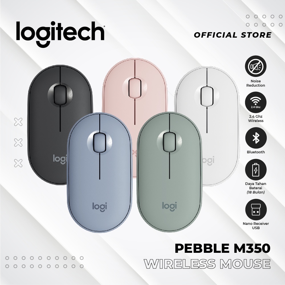 Logitech Pebble Wireless Bluetooth Mouse M350