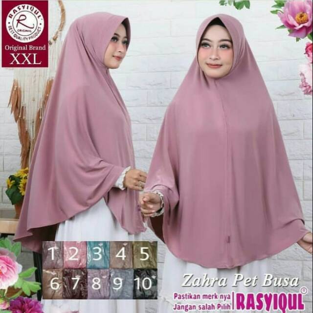 Jilbab Instan Syar'i Zahra Pet Busa Ori by Rasyiqul