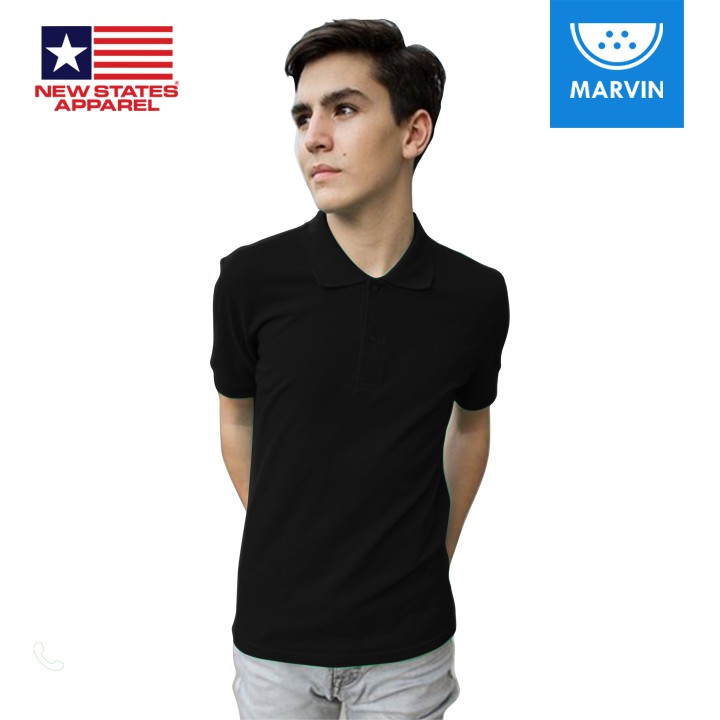 NSA 8100 Polo Shirt Black pod print on demand satuan