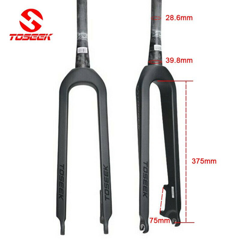 IMPORT TOSEEK Carbon 27.5/29" Bike Fork MTB Bicycle Tapared Fork  Mountain Bike Brake Forks