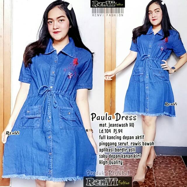 Dress jeans cantik