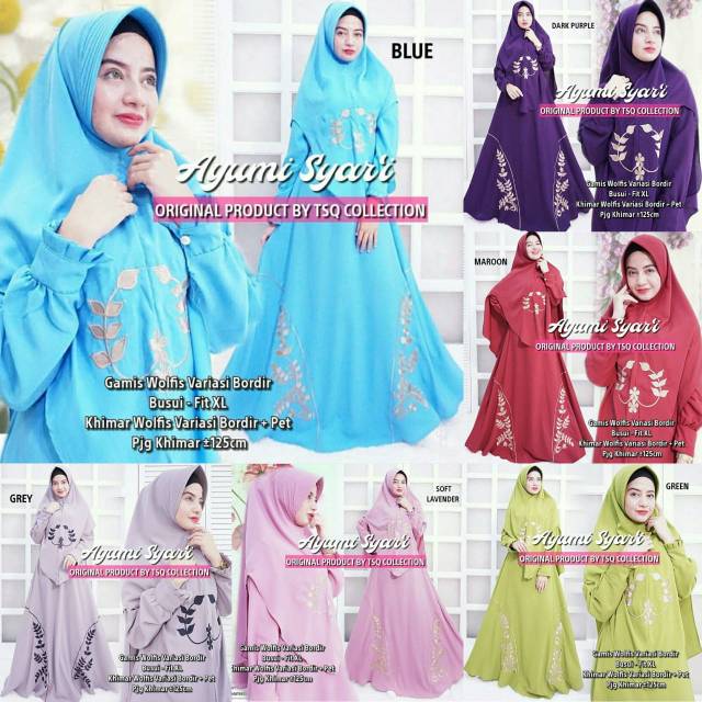 GAMIS | GAMIS SYAR'I | GAMIS SET SYAR'I | GAMIS WOLFIS | AYUMI SYAR'I BY TSQ COLLECTION