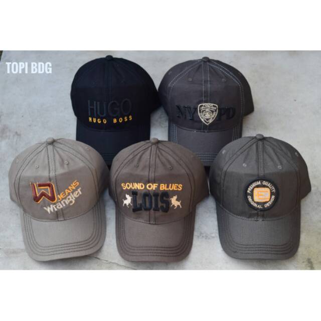 TOPI BASEBALL KANVAS PRIA JAHIT RANTAI
