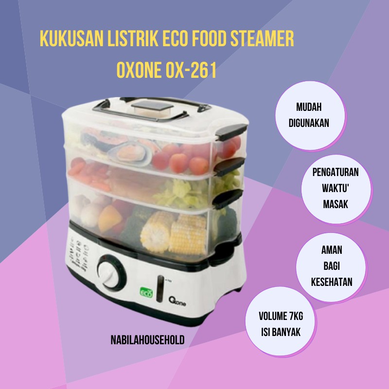 Kukusan Steamer Pengukus Elektrik Listrik Food Steamer Oxone OX-261 OX261