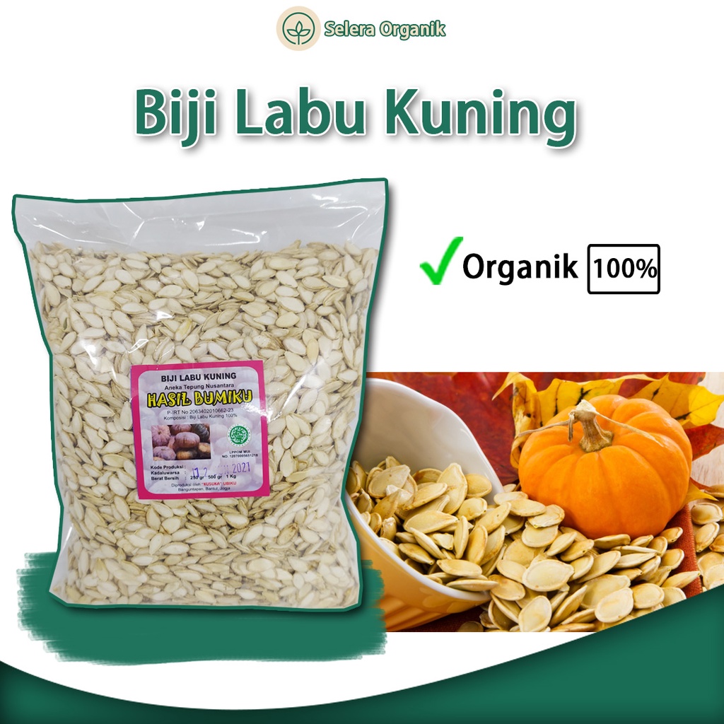 

[500gr] Bibit Benih Biji Labu Kuning Organik Biji Labu Siam Kering | Selera Organik Jogja