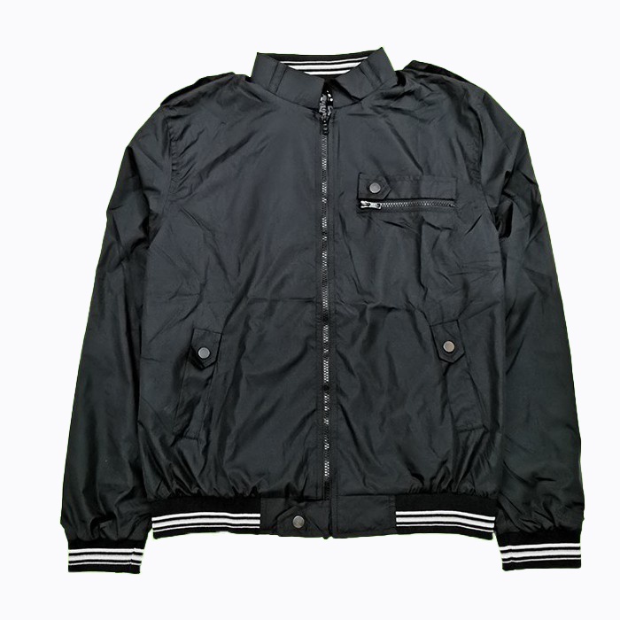 JAKET BOMBER OUTERWEAR PRIA POSHBOY SIZE : S -M HITAM