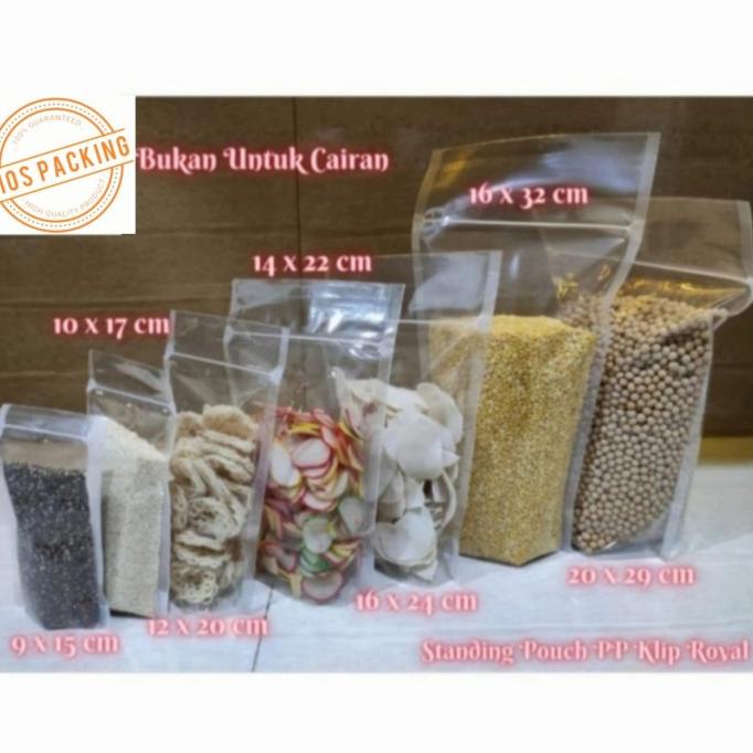 PP STANDING POUCH 10 CM X 17.6 CM PLASTIK ZIPLOCK ROYAL @50PCS