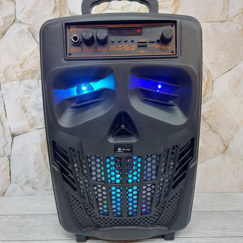 Speaker Bluetooth FM Radio Karaoke SX-813 - 8&quot; Free Mic Tahan 4 Jam