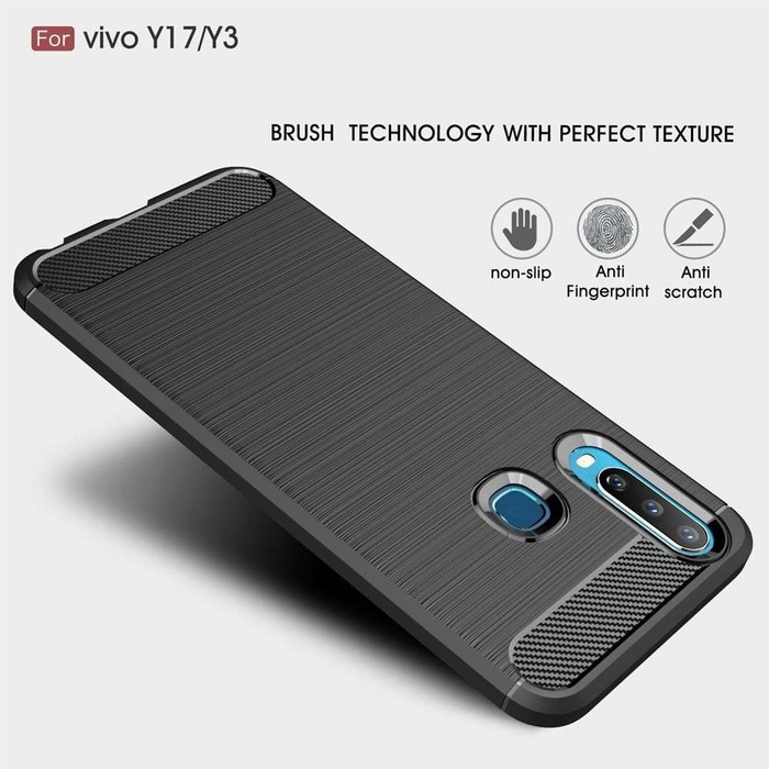 Silicon Case VIVO Y3 Y11 Y12 Y15 Y17 U10 Softcase iPAKY Carbon Casing Cover