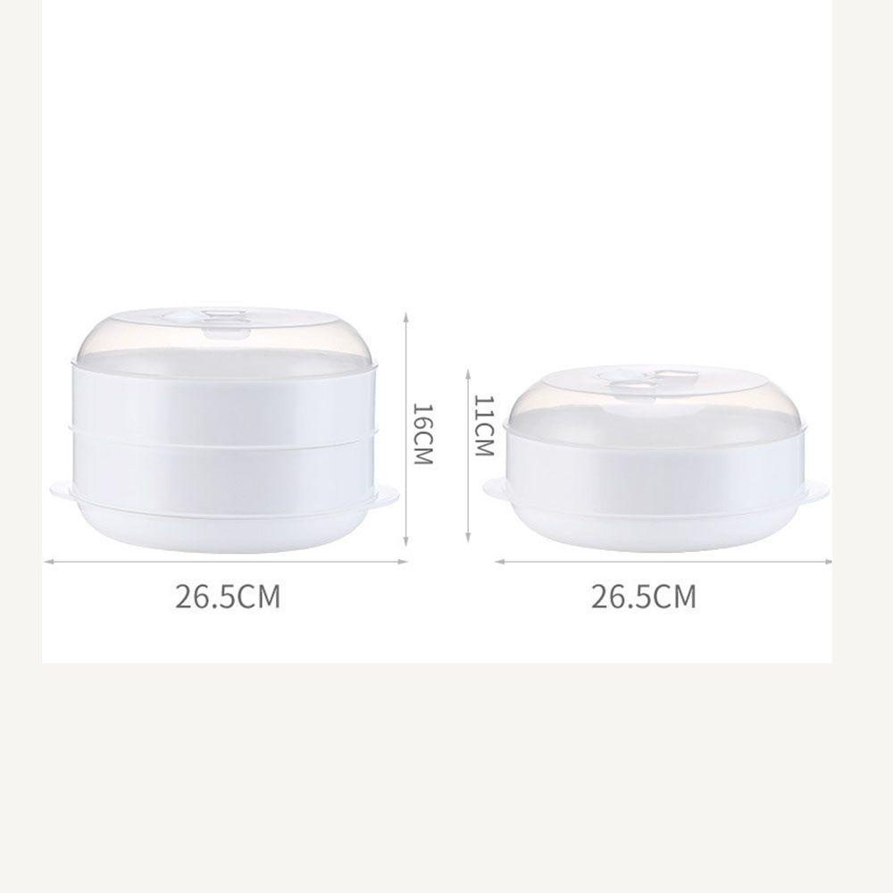 [Elegan] Microwave Steamer Cookware Peralatan PP Ramah Lingkungan Nasi Praktis Dengan Tutup Panci Kukus 1per2tingkat Memasak