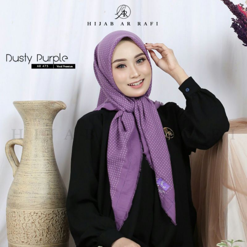 HIJAB ARRAFI AR475 POLKADOT RAWIS TERLARIS || KERUDUNG SEGI EMPAT BEST SELLER