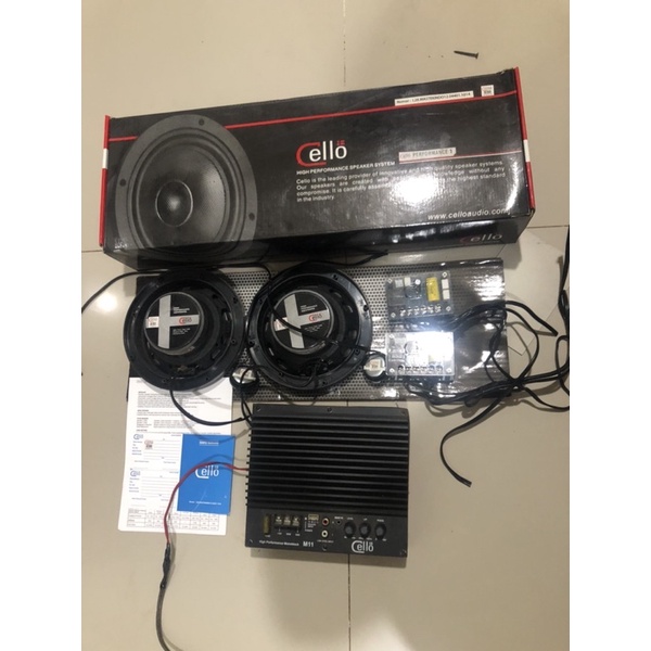 Audio Mobil Ertiga 1 set Cello Ampli speaker twiter Subwoofer ORIGINAL