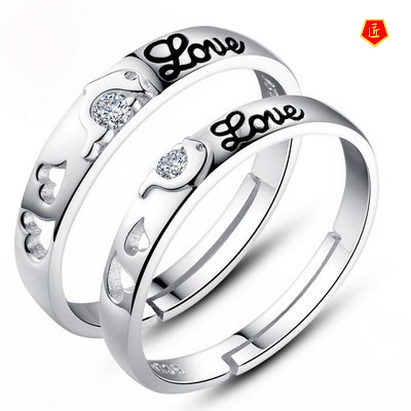 [Ready Stock]Korean Silver Dolphin Couple Ring