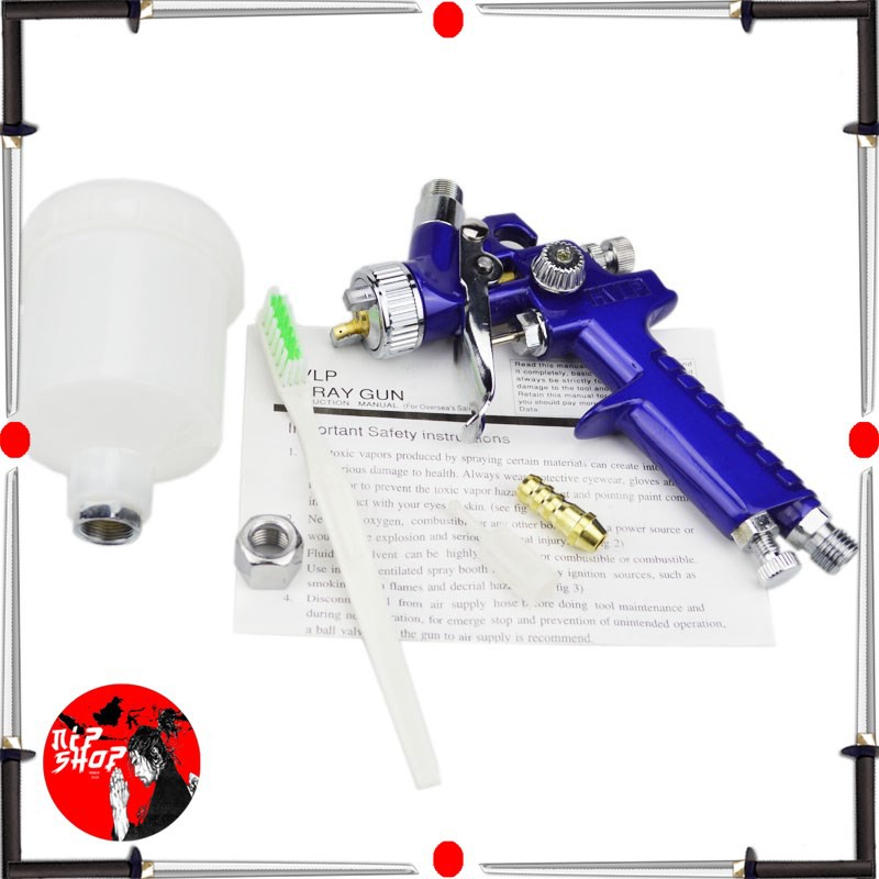 Professional Spray Gun Nozzle HVLP Airbrush 1.0mm - Blue