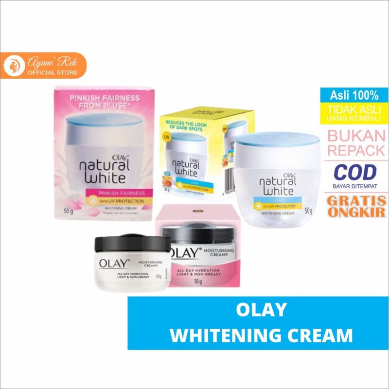 [TANPA BOX] OLAY NATURAL WHITE LIGHT & PINKSISH 50G - NATURAL WHITE OLAY 20G