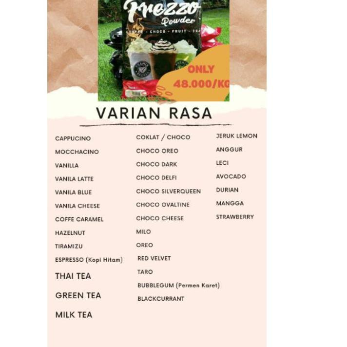 

【flashϟsale】 New Product !!! 500 gr Bubuk Cappucino Aneka Rasa ( Frezzo Powder Drink ) Lagi Promo Mu